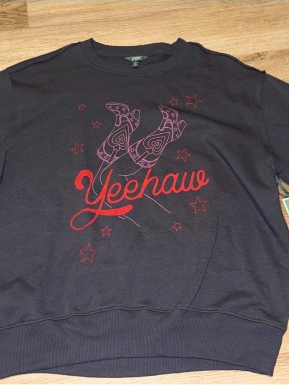 Terra & Sky Navy Sweatshirt with Red Graphic